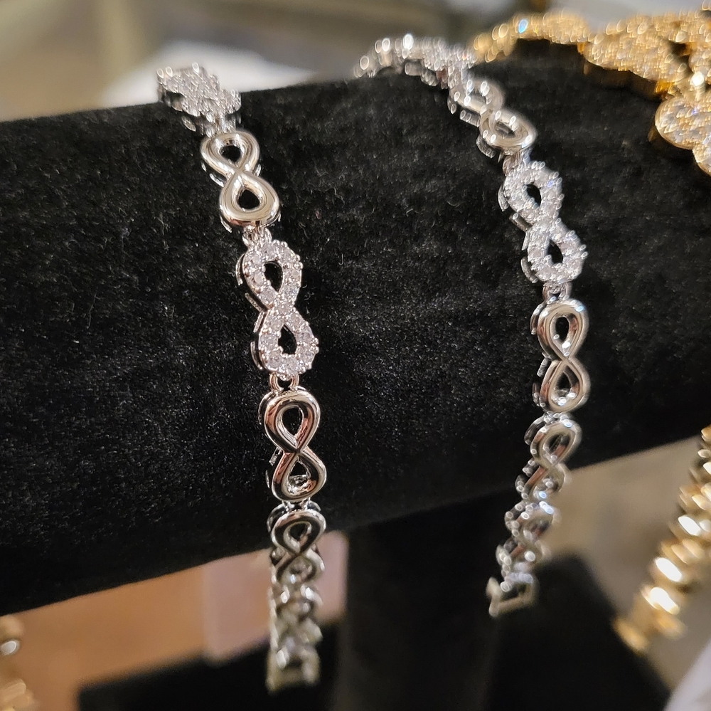 Silver Gold Plated Infinity Bracelet